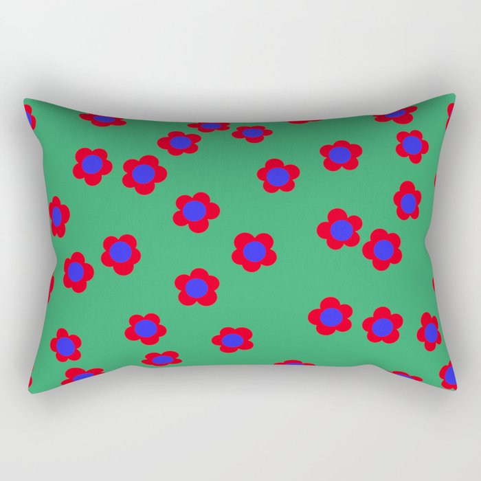 Bold Flower Pattern  Rectangular Pillow Gallery Image 2