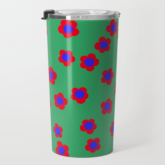 Bold Flower Pattern  Travel Mug Gallery Image 3