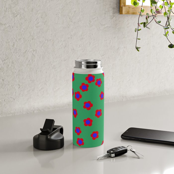 Bold Flower Pattern  Water Bottle Gallery Image 4