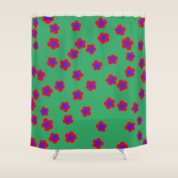 Bold Flower Pattern  Shower Curtain Gallery Image 1