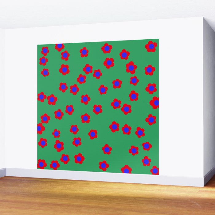 Bold Flower Pattern  Wall Mural Gallery Image 2