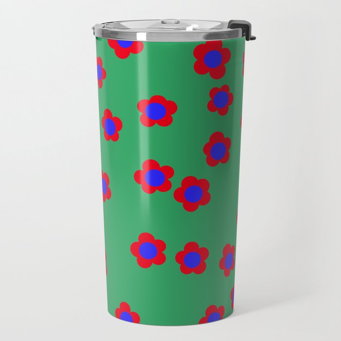 Bold Flower Pattern  Travel Mug Gallery Image 2