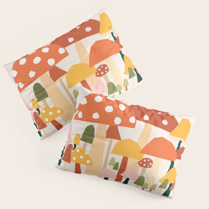 Fall Mushrooms  Pillow Sham Gallery Image 3