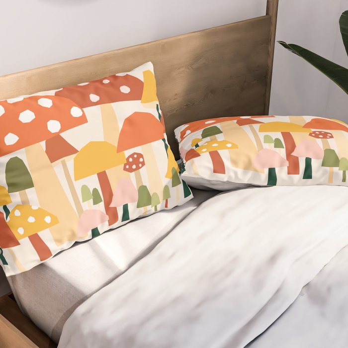 Fall Mushrooms  Pillow Sham Gallery Image 2