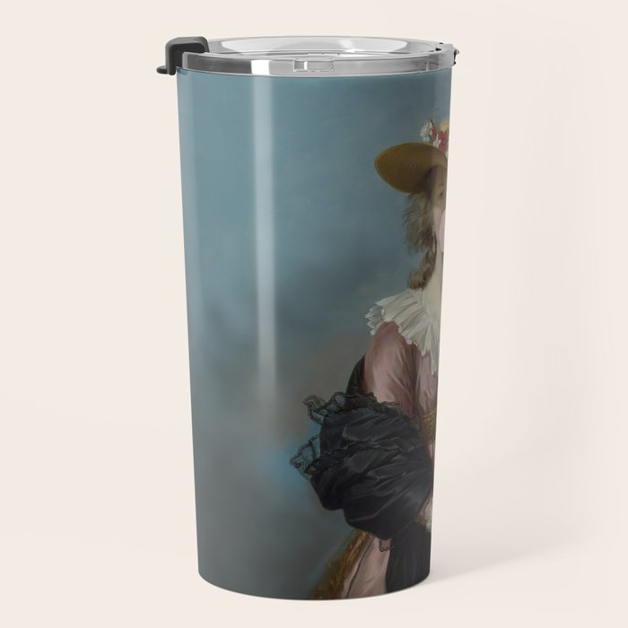 Bubble Gum Diva in a Straw Hat Travel Mug Gallery Image 3