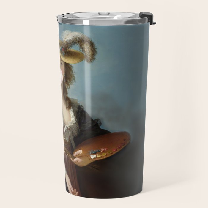 Bubble Gum Diva in a Straw Hat Travel Mug Gallery Image 2