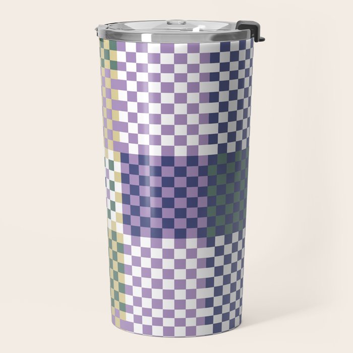 Bold colors block grid C Travel Mug Gallery Image 2