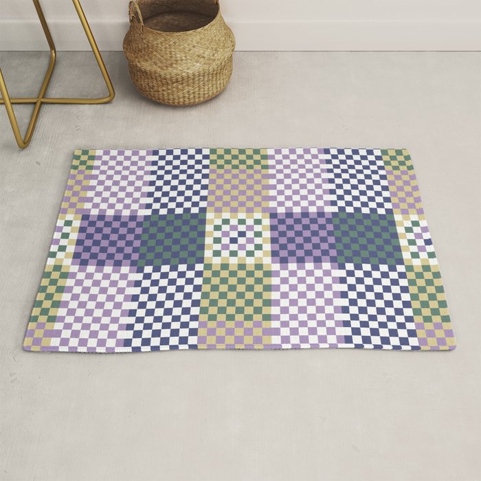 Bold colors block grid C Rug Gallery Image 1
