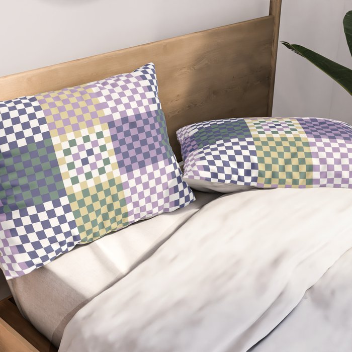 Bold colors block grid C Pillow Sham Gallery Image 2