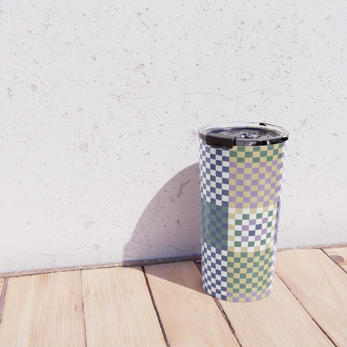 Bold colors block grid C Travel Mug Gallery Image 4