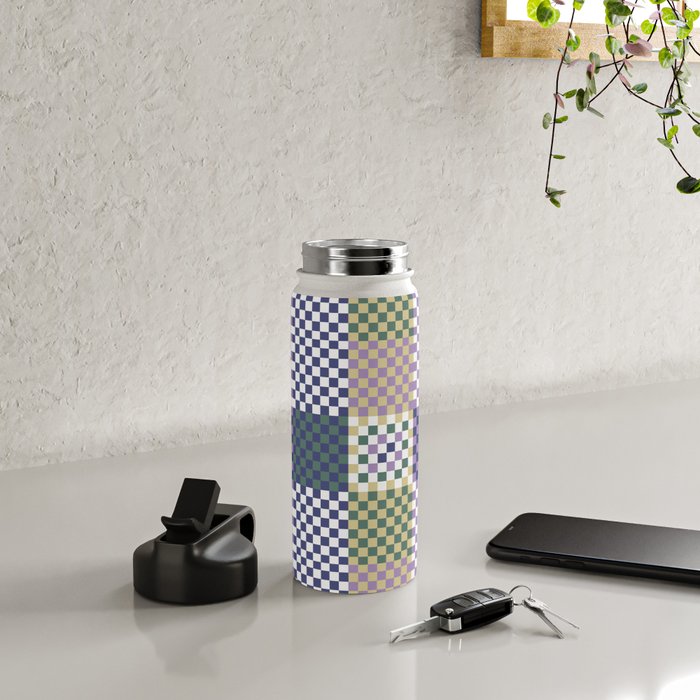 Bold colors block grid C Water Bottle Gallery Image 4