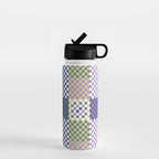 Bold colors block grid C Water Bottle Gallery Image 1