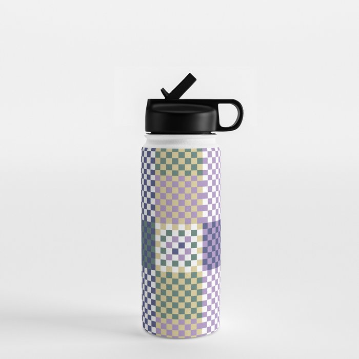 Bold colors block grid C Water Bottle Gallery Image 1