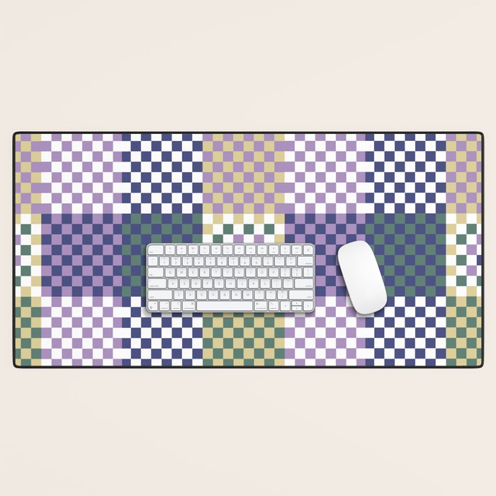 Bold colors block grid C Desk Mat Gallery Image 1