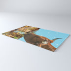 Spring Walk (Daffodils and Cows) Rug Gallery Image 3