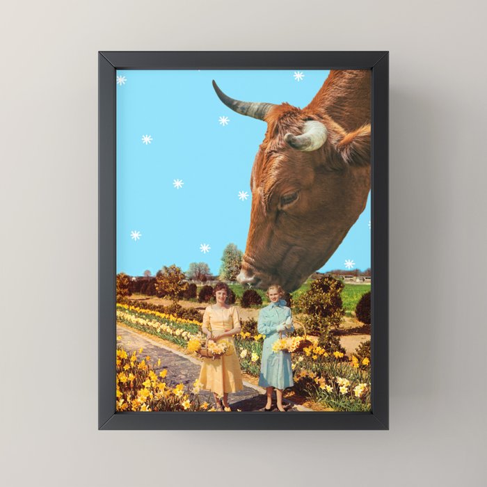 Spring Walk (Daffodils and Cows) Mini Art Print Gallery Image 3