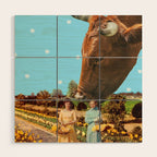 Spring Walk (Daffodils and Cows) Wood Wall Art Gallery Image 1