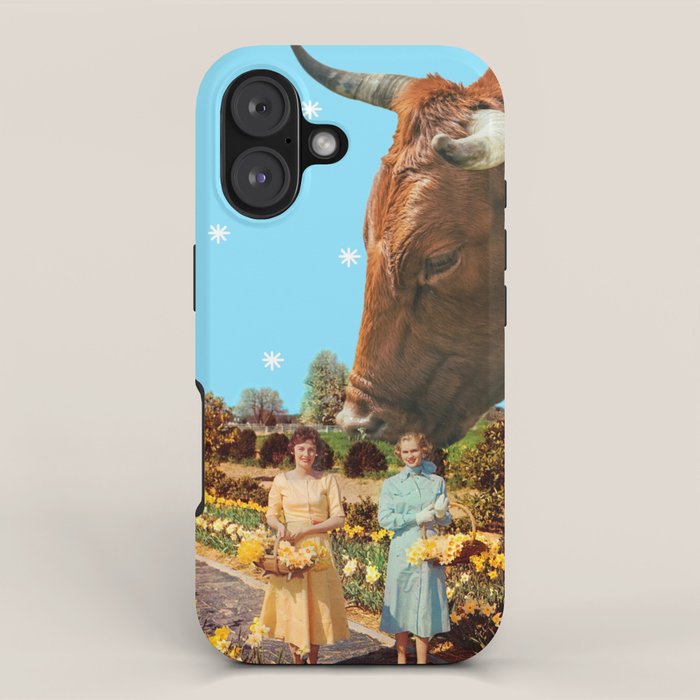 Spring Walk (Daffodils and Cows) iPhone Case Gallery Image 1