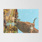 Spring Walk (Daffodils and Cows) Rug Gallery Image 2