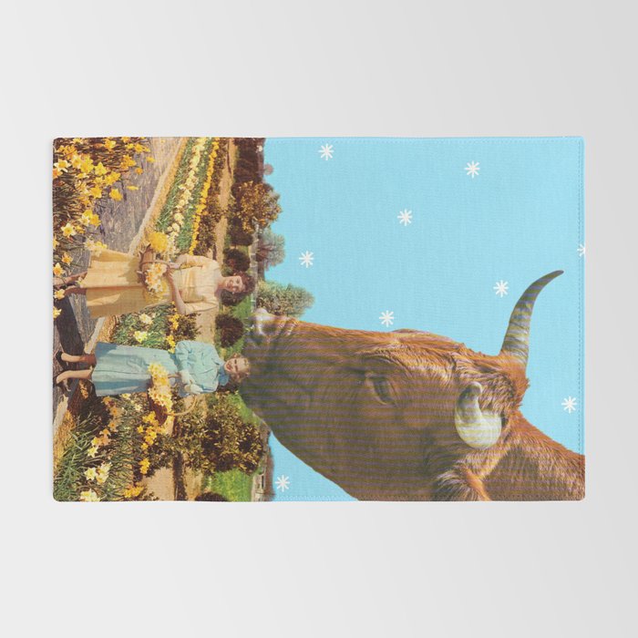 Spring Walk (Daffodils and Cows) Rug Gallery Image 2