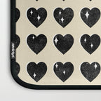 Love Hearts - black and cream Laptop Sleeve Gallery Image 3