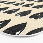 Love Hearts - black and cream Bath Mat Gallery Image 3