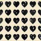 Love Hearts - black and cream Coffee Mug Gallery Image 2
