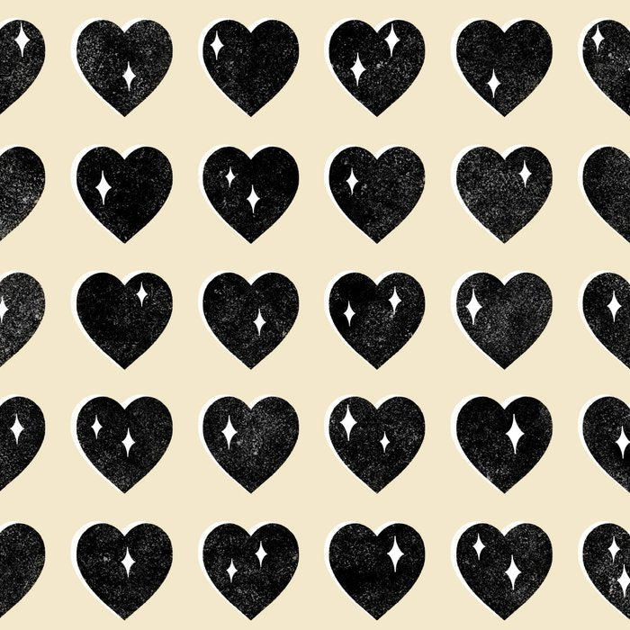 Love Hearts - black and cream Coffee Mug Gallery Image 2