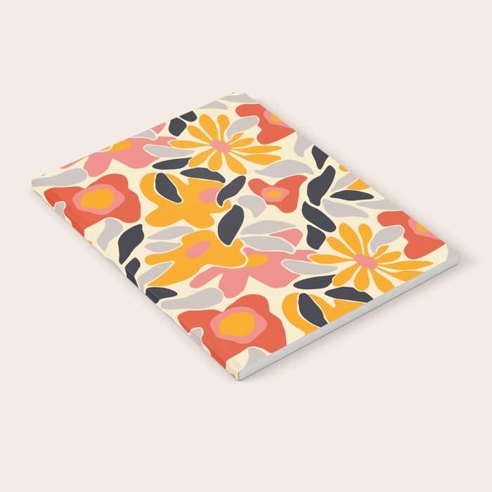 Abstract vintage flower art pattern Notebook Gallery Image 2