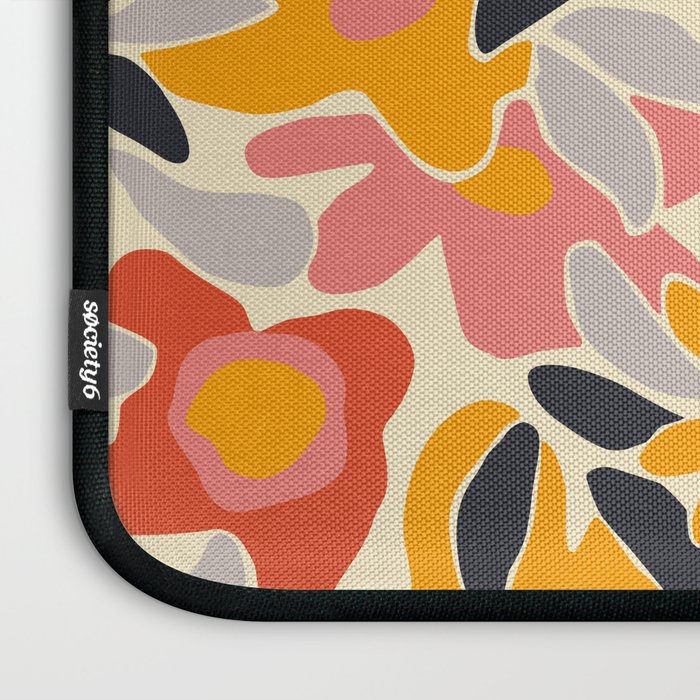 Abstract vintage flower art pattern Laptop Sleeve Gallery Image 3