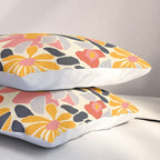 Abstract vintage flower art pattern Pillow Sham Gallery Image 3