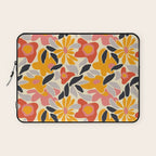 Abstract vintage flower art pattern Laptop Sleeve Gallery Image 1