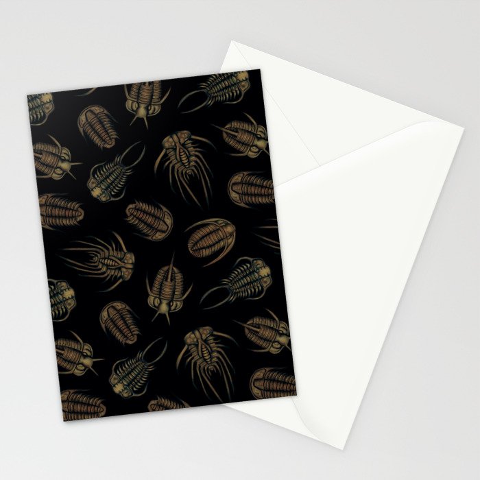 Trilobites - Marine Fossil Pattern Stationery Card Gallery Image 2
