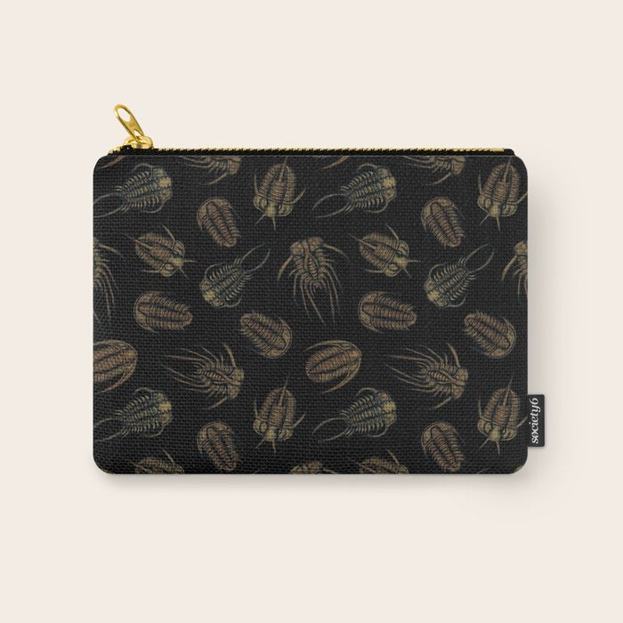 Trilobites - Marine Fossil Pattern Carry All Pouch Gallery Image 1