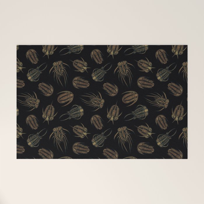 Trilobites - Marine Fossil Pattern Welcome Mat Gallery Image 1
