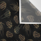 Trilobites - Marine Fossil Pattern Wall Tapestry Gallery Image 3