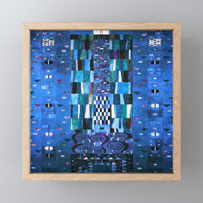 Gustav Klimt Stoclet Frieze, Blue Mini Art Print Gallery Image 1