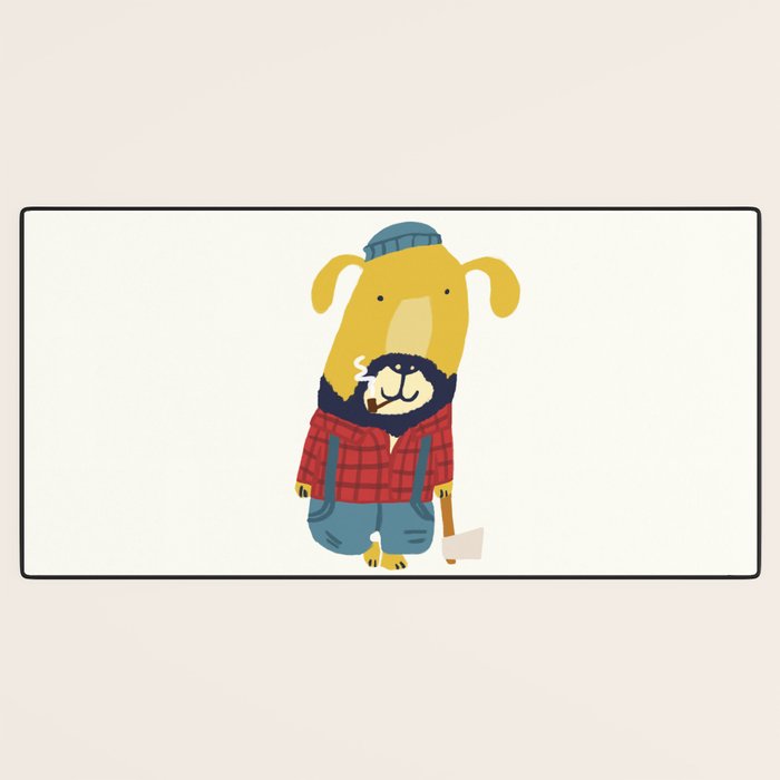 Rugged Roger - the lumberjack Desk Mat Gallery Image 3