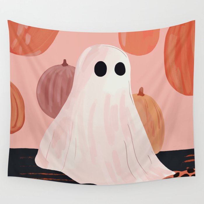 Halloween Ghost Wall Tapestry Gallery Image 4