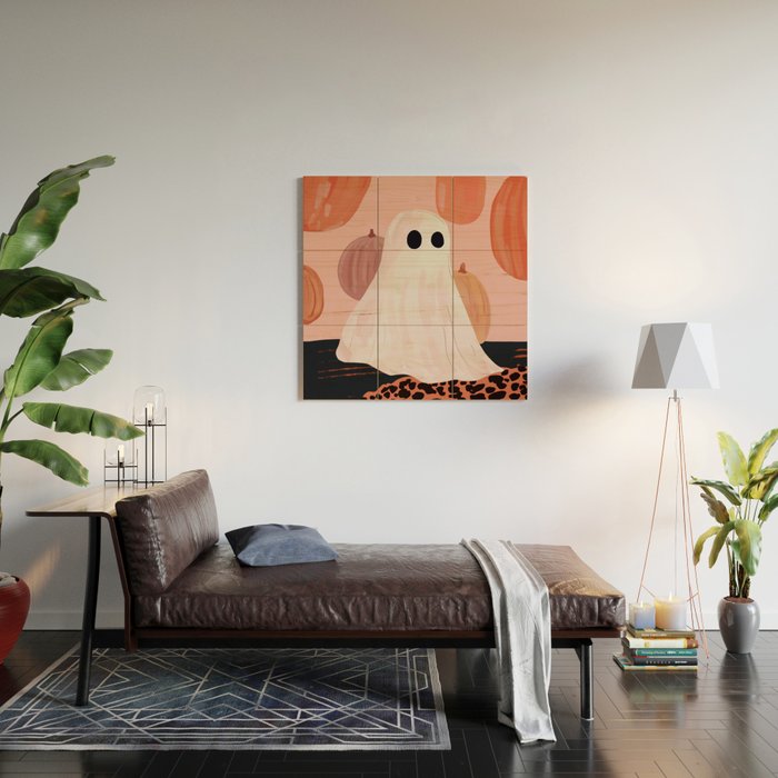 Halloween Ghost Wood Wall Art Gallery Image 2