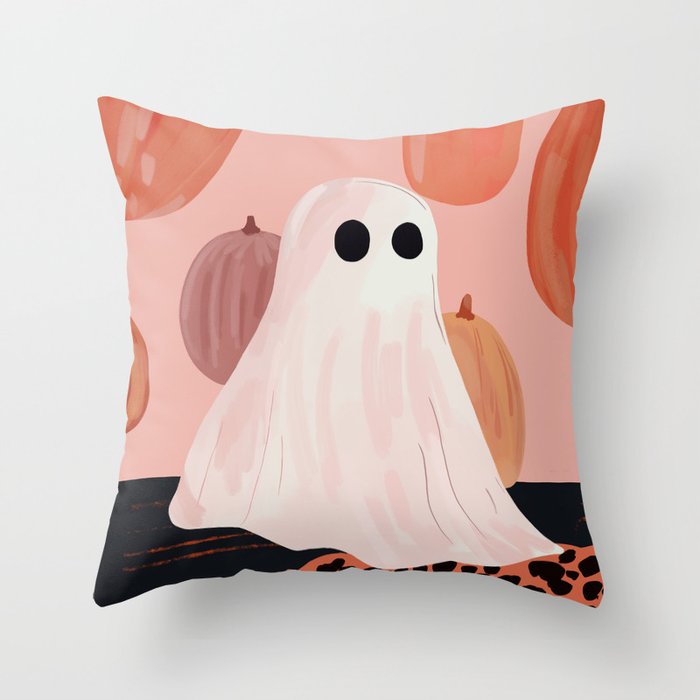 Halloween Ghost Throw Pillow Gallery Image 1