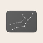 Virgo Zodiac Star Constellation Line Art Grey Bath Mat Gallery Image 1