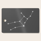 Virgo Zodiac Star Constellation Line Art Grey Cutting Board Gallery Image 1