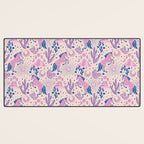 Desert Unicorn - pink and ultramarine  Desk Mat Gallery Image 3