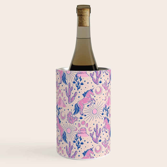 Desert Unicorn - pink and ultramarine  Wine Chiller Gallery Image 3