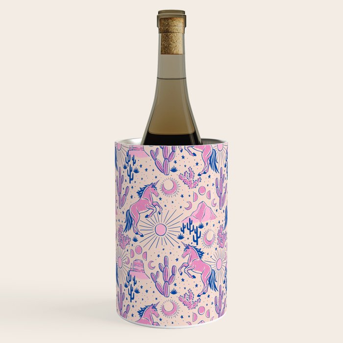 Desert Unicorn - pink and ultramarine  Wine Chiller Gallery Image 1