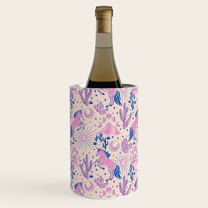 Desert Unicorn - pink and ultramarine  Wine Chiller Gallery Image 2