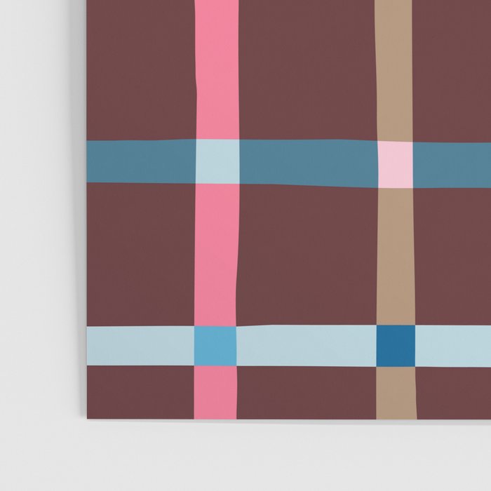 Windowpane Plaid Burgundy Poster Gallery Image 3