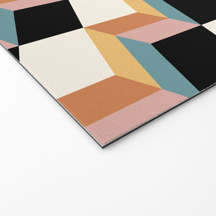 Cuboid Geometric Abstract Shapes Pattern XXXII Welcome Mat Gallery Image 2
