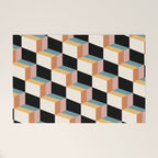 Cuboid Geometric Abstract Shapes Pattern XXXII Welcome Mat Gallery Image 1